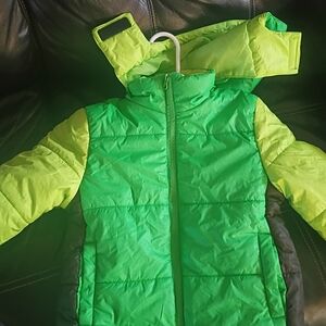Kids Green Puffer Jacket
